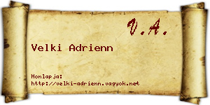 Velki Adrienn névjegykártya